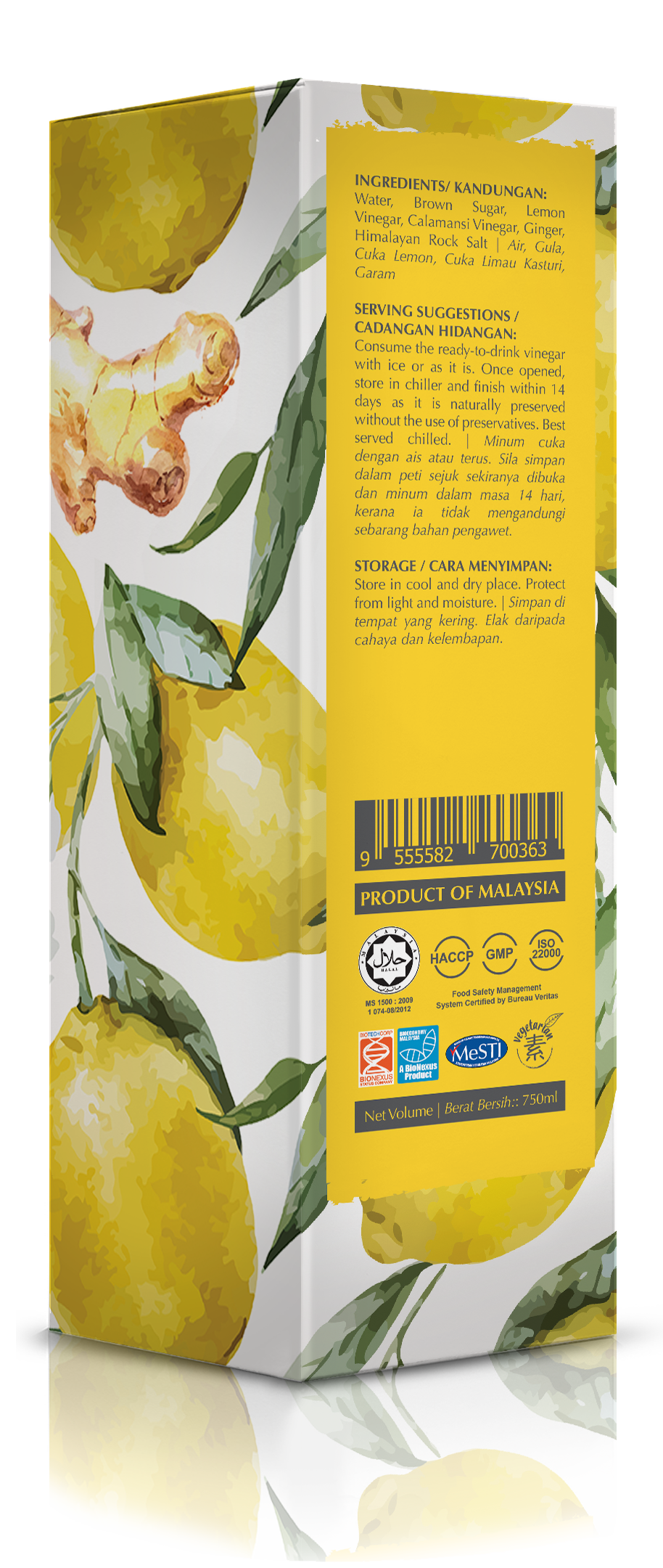 Lemon Vinegar (750ml) - Image 3