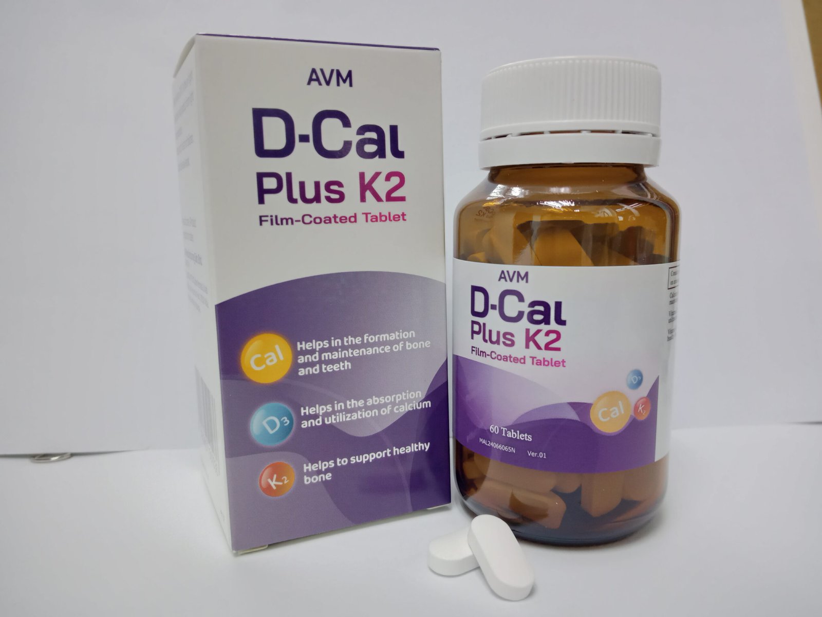 Dcal Plus K2 Avm Calcium- Vitamin D- Vitamin K2 Tablets 60's