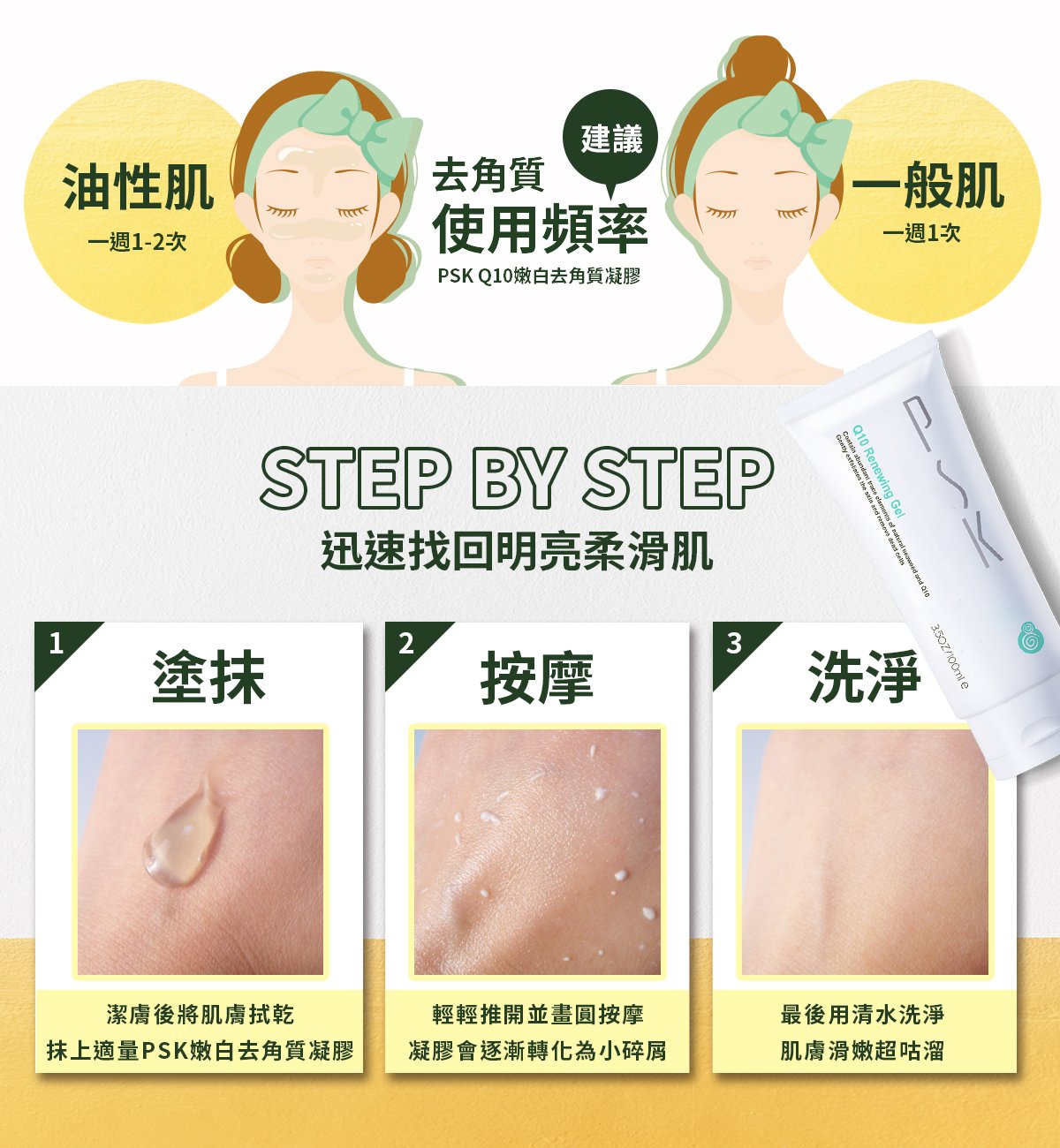 PSK Q10 Renewing Peeling Gel 100ml - Image 5