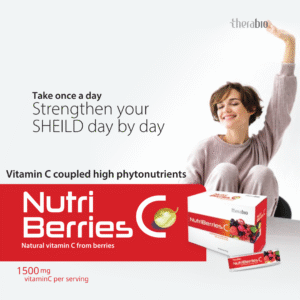 Therabio NutriBerries C - Natural Berries Vitamin C Immune  Booster Supplement (30 Sachets/Box)