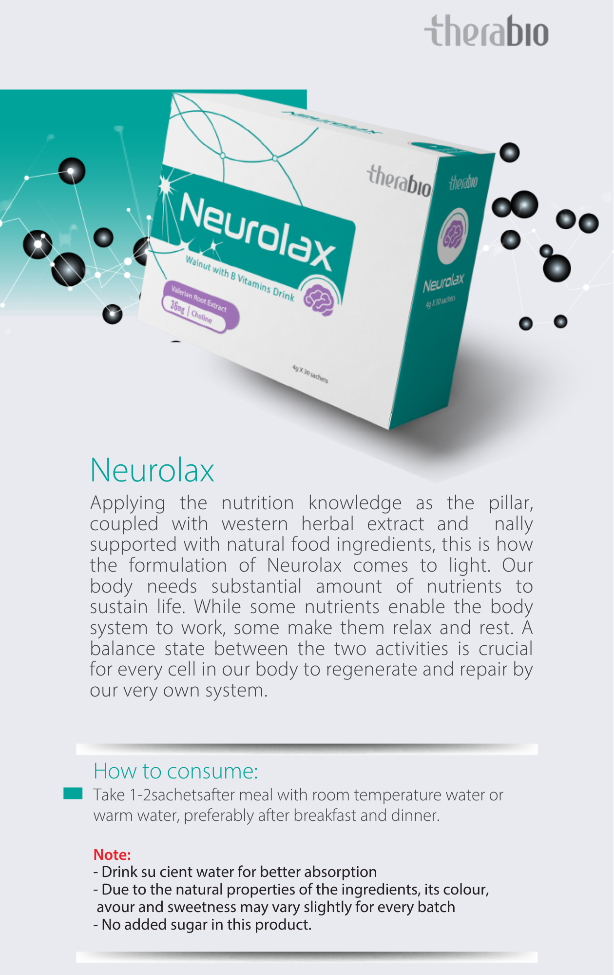 Therabio Neurolax - Nerve Health Supplement | Trigger Finger (Herba Urat Saraf) (30 Sachets/Box) - Image 9