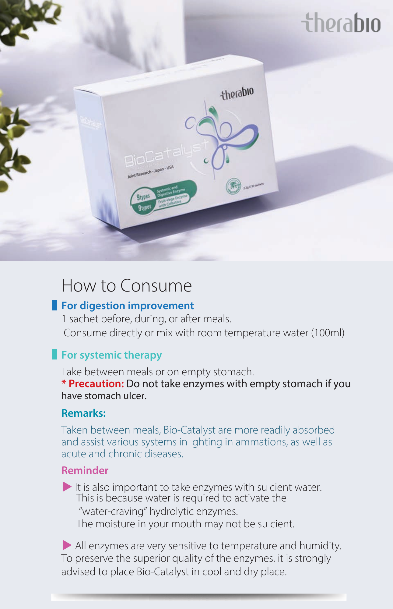 Therabio BioCatalyst+ 2.0 - Fruits and Vegetable Powder Mix (30sachets x 2.2g) - Image 9