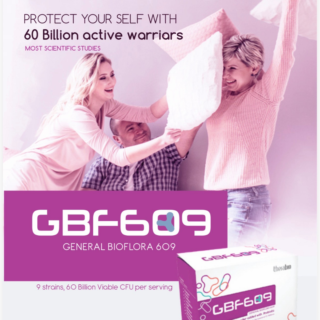Therabio GBF609 - 60 Billion CFU Halal Probiotic Prebiotic Powder Supplement (30 Sachet/Box)