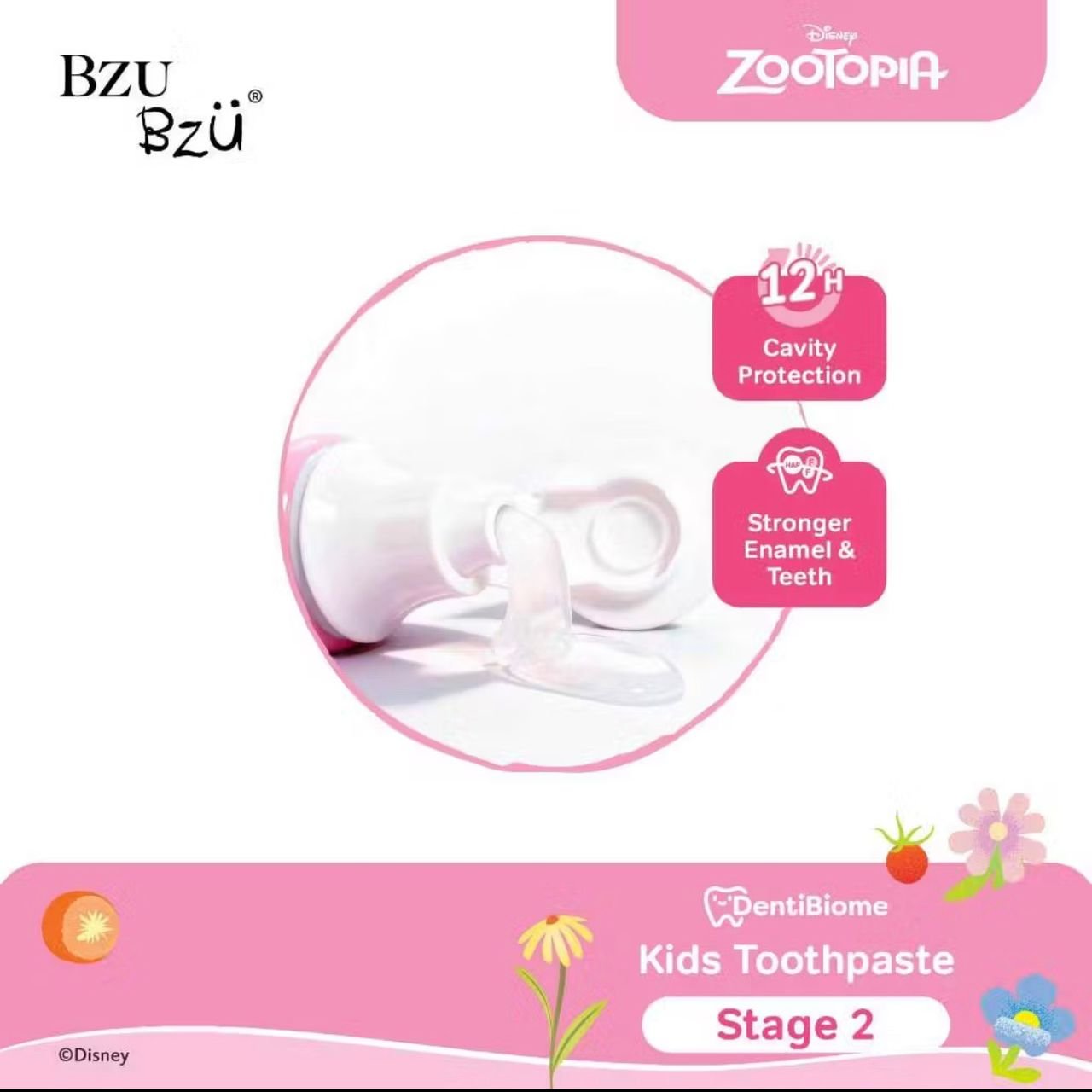 BZU BZU Kids DentiBiome Toothpaste Strawberry Stage 2 50g - Image 5