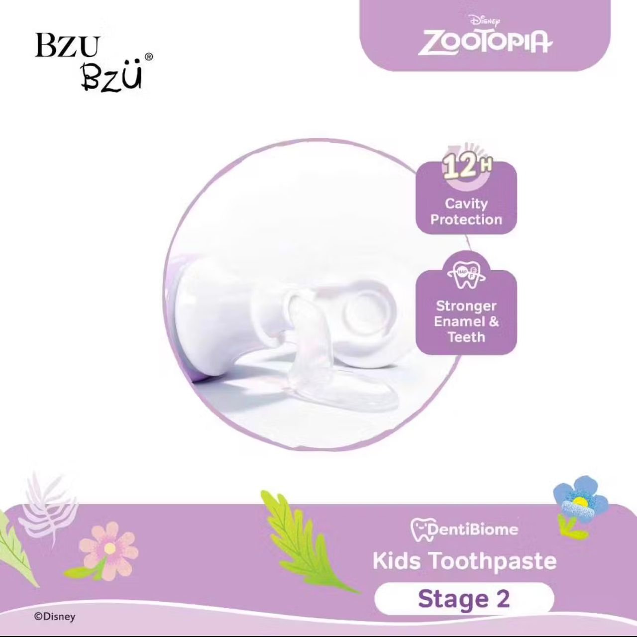 BZU BZU Kids DentiBiome Toothpaste Grape Stage 2 - 50g, Gentle & Natural - Image 6